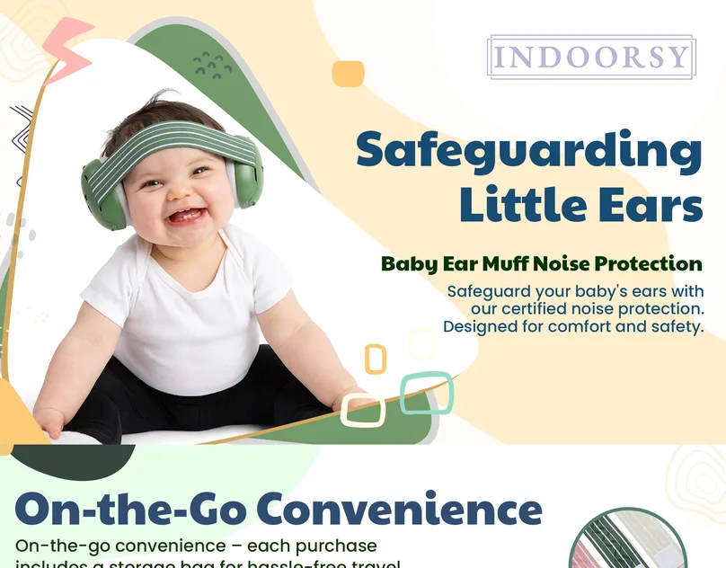 Amazon A+ Content for baby ear muffs, designed by Mueen Haider