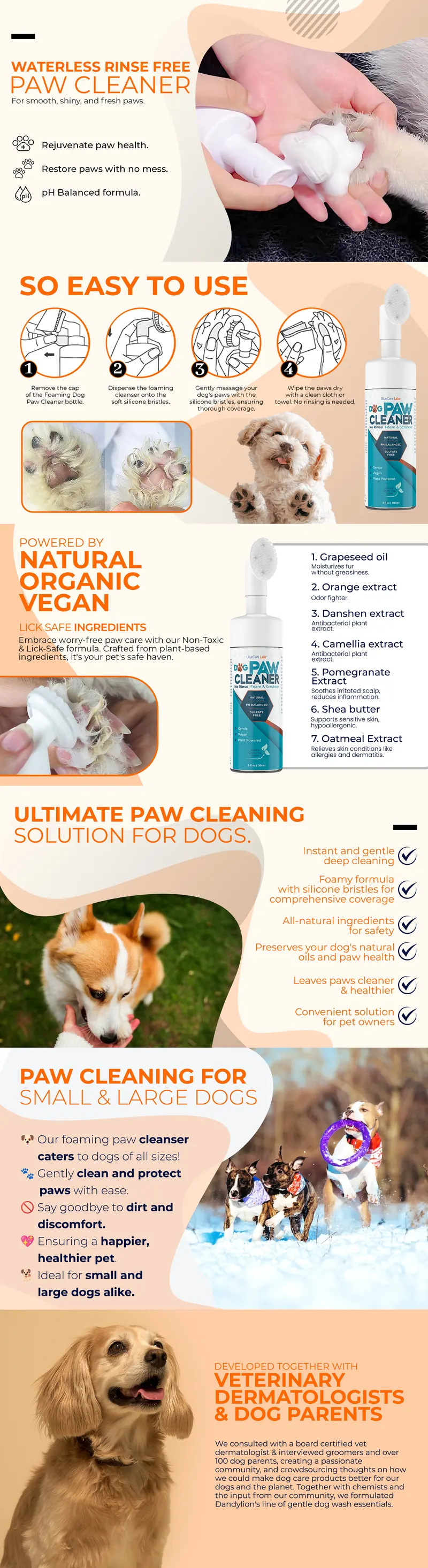 Amazon A+ Content for a paw cleaner by Mueen Haider