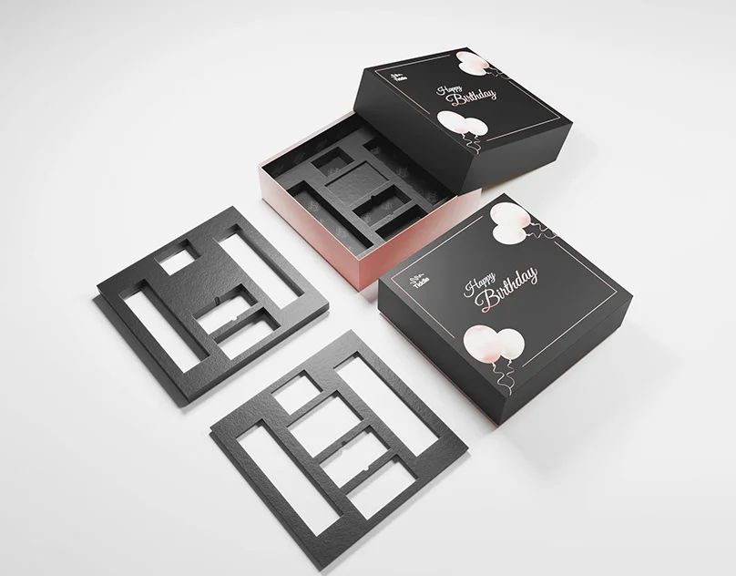 Birthday gift box packaging design by Mueen Haider