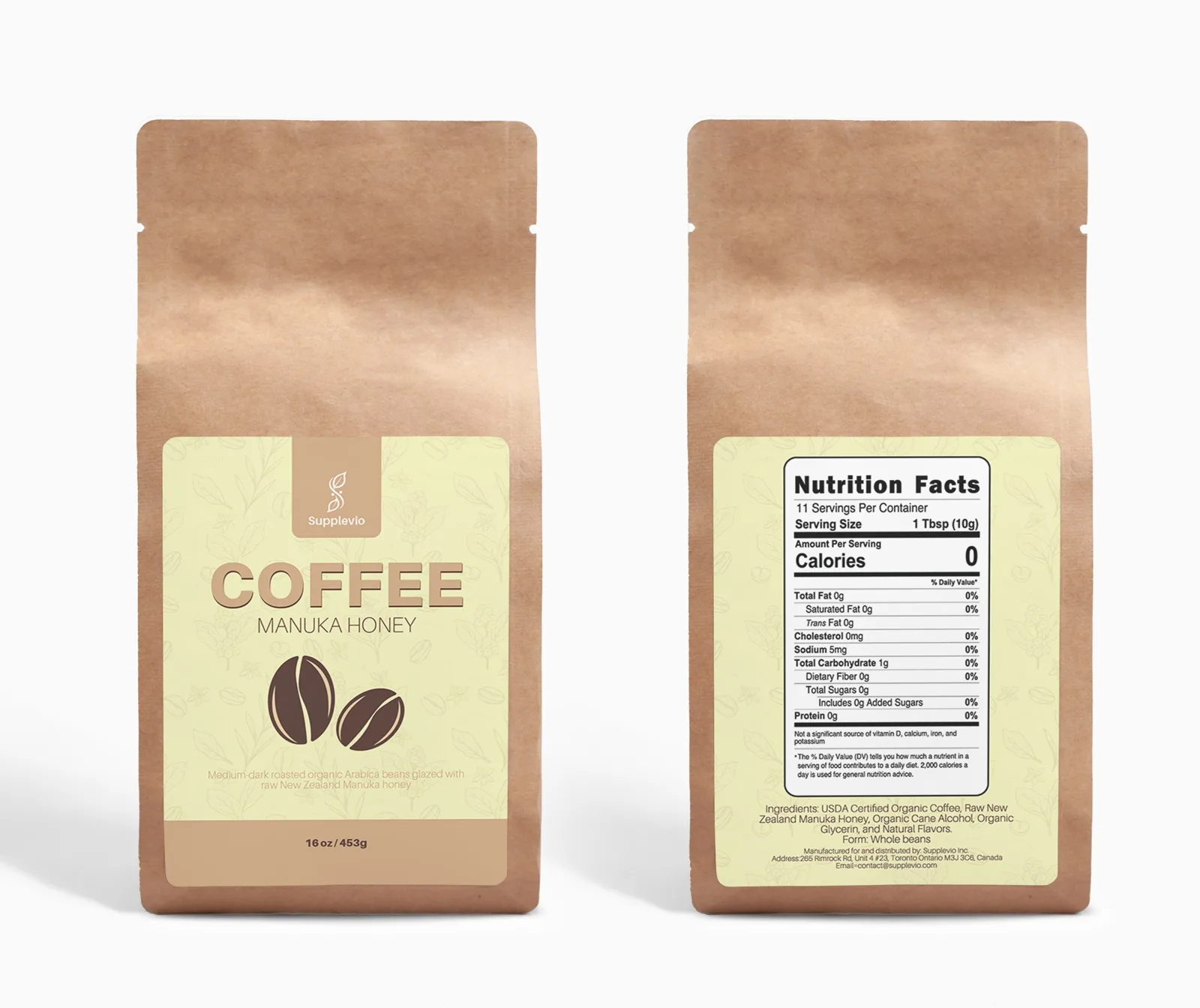 Coffee stand-up pouch design by Mueen Haider
