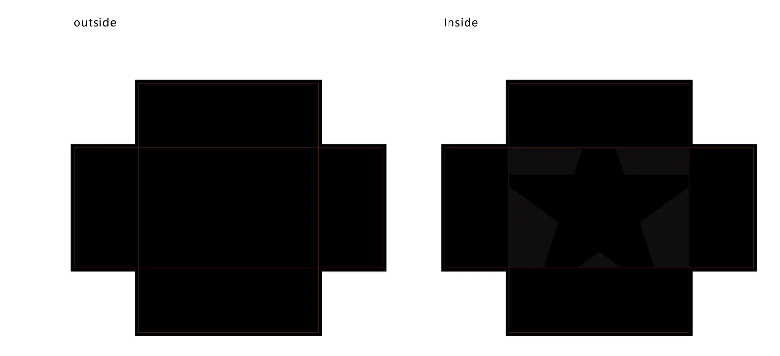 Approved tray artwork: outside and inside, packaging design by Mueen Haider