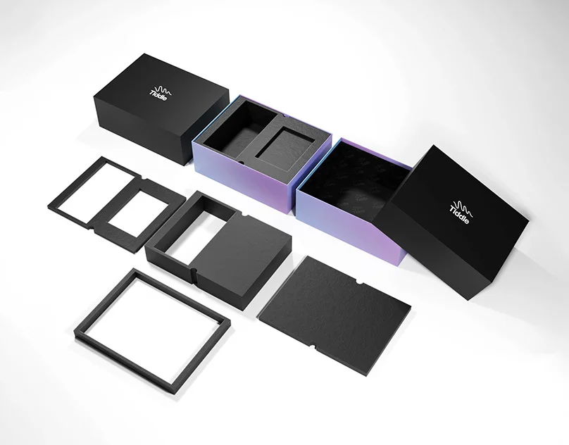 Custom box with bespoke inserts, packaging design by Mueen Haider