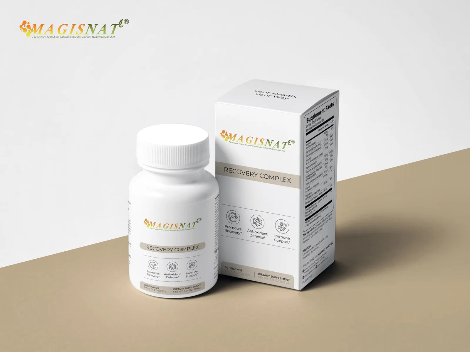Supplement carton packaging design by Mueen Haider